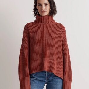 Madewell Terracotta Turtleneck Sweater